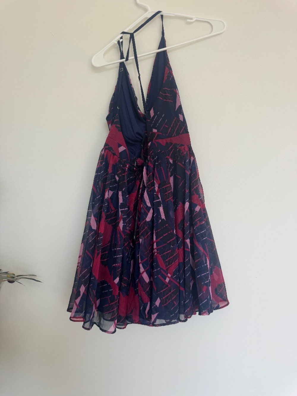 lulus midi dress - blue and red